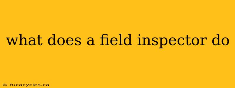 what does a field inspector do