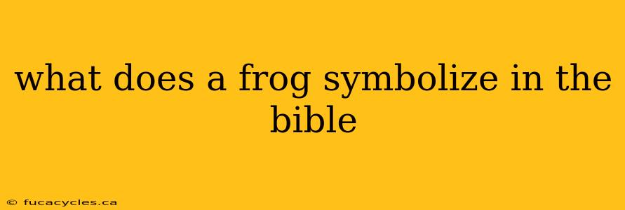 what does a frog symbolize in the bible