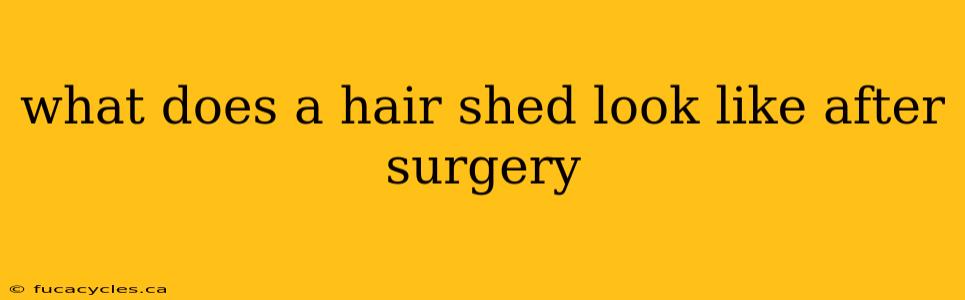 what does a hair shed look like after surgery