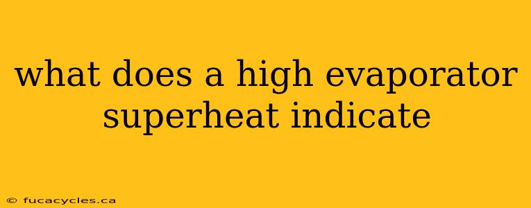 what does a high evaporator superheat indicate