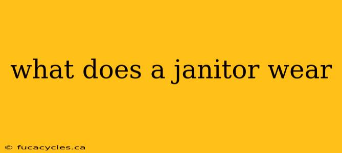 what does a janitor wear