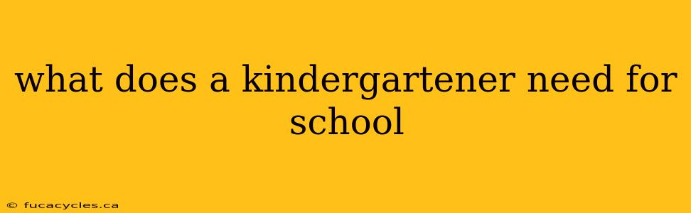 what does a kindergartener need for school