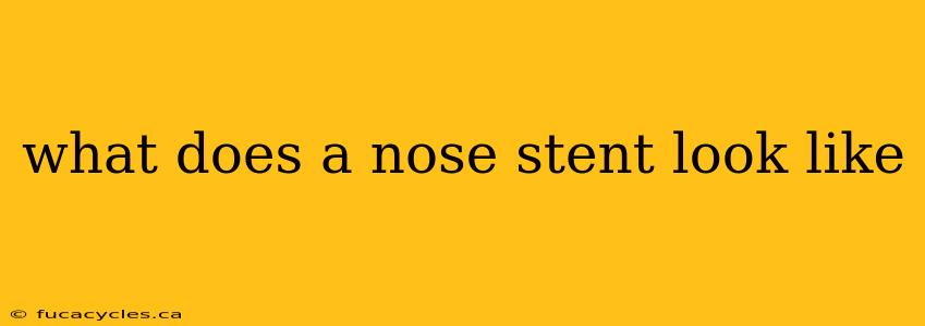 what does a nose stent look like