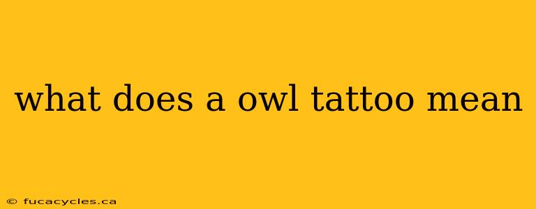 what does a owl tattoo mean