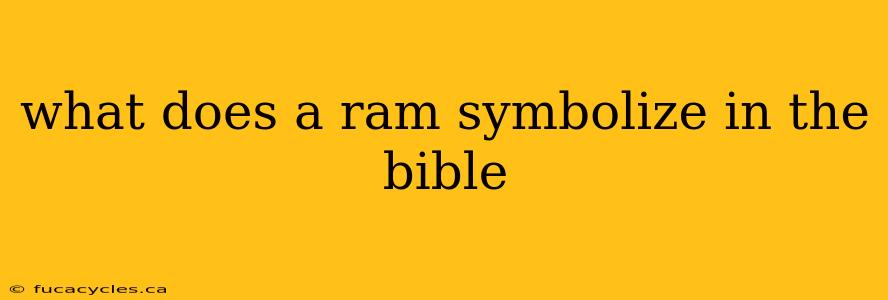 what does a ram symbolize in the bible