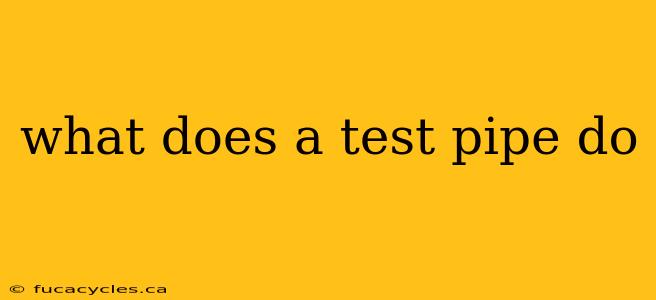 what does a test pipe do