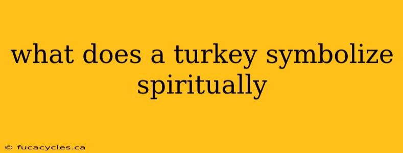 what does a turkey symbolize spiritually