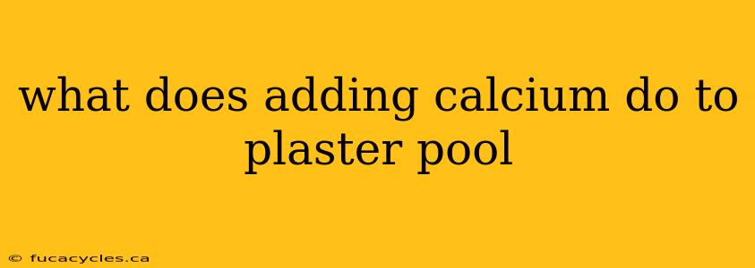 what does adding calcium do to plaster pool