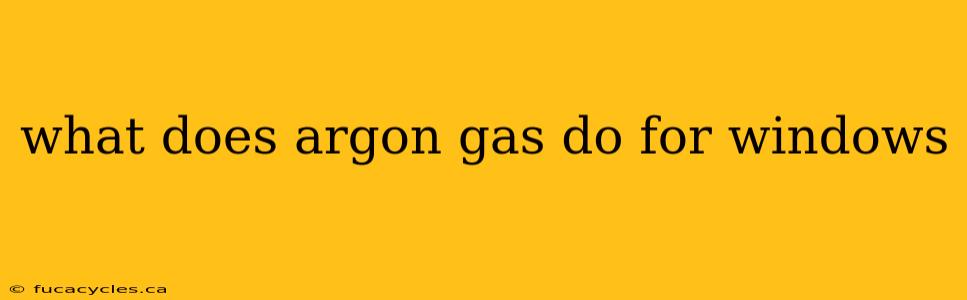 what does argon gas do for windows