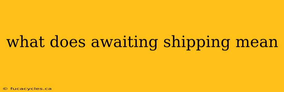 what does awaiting shipping mean