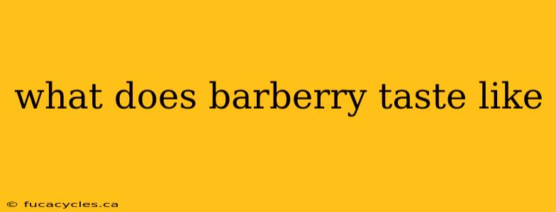 what does barberry taste like