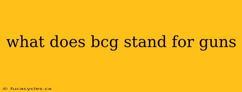 what does bcg stand for guns