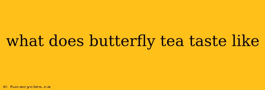 what does butterfly tea taste like