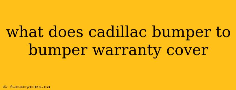 what does cadillac bumper to bumper warranty cover