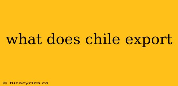 what does chile export