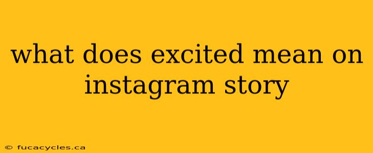 what does excited mean on instagram story