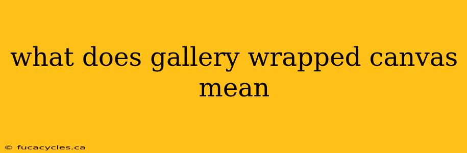 what does gallery wrapped canvas mean