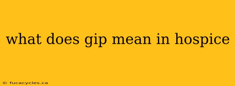 what does gip mean in hospice