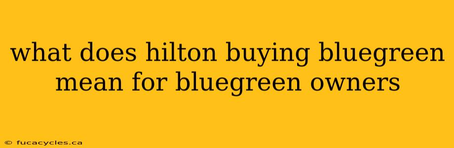 what does hilton buying bluegreen mean for bluegreen owners