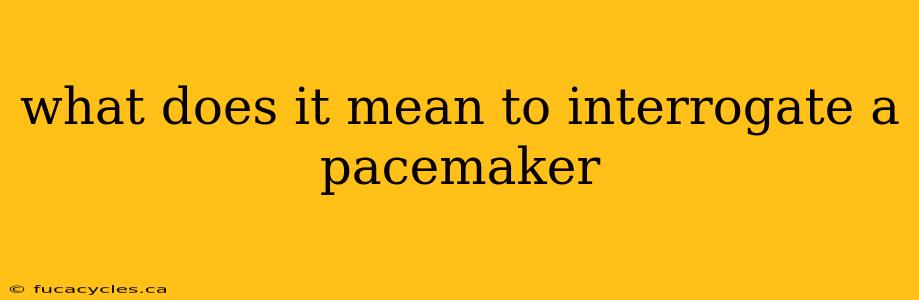 what does it mean to interrogate a pacemaker