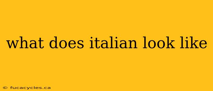 what does italian look like