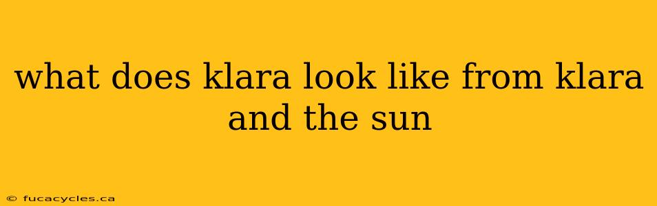 what does klara look like from klara and the sun