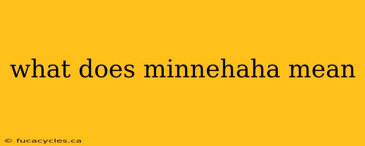 what does minnehaha mean