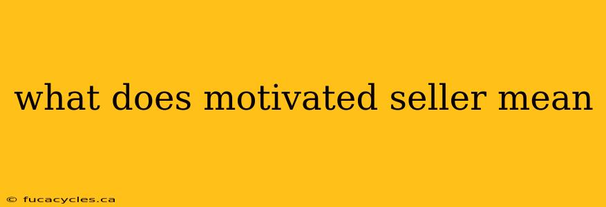 what does motivated seller mean