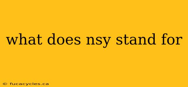 what does nsy stand for