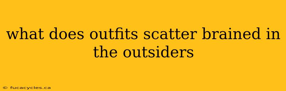 what does outfits scatter brained in the outsiders