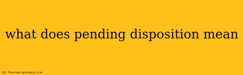 what does pending disposition mean