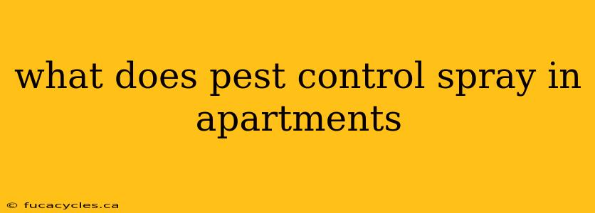 what does pest control spray in apartments