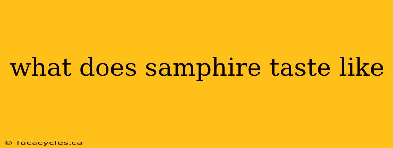 what does samphire taste like