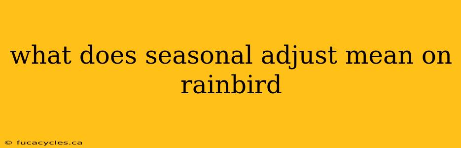 what does seasonal adjust mean on rainbird