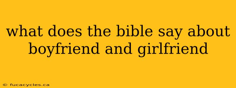 what does the bible say about boyfriend and girlfriend