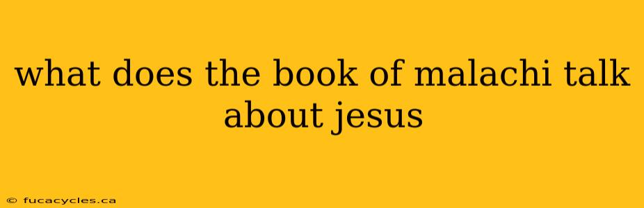 what does the book of malachi talk about jesus