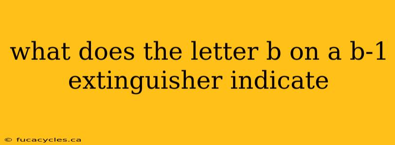 what does the letter b on a b-1 extinguisher indicate