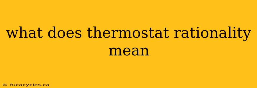 what does thermostat rationality mean