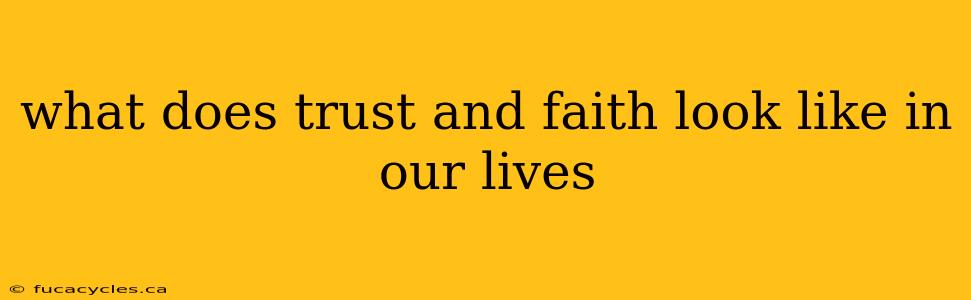 what does trust and faith look like in our lives