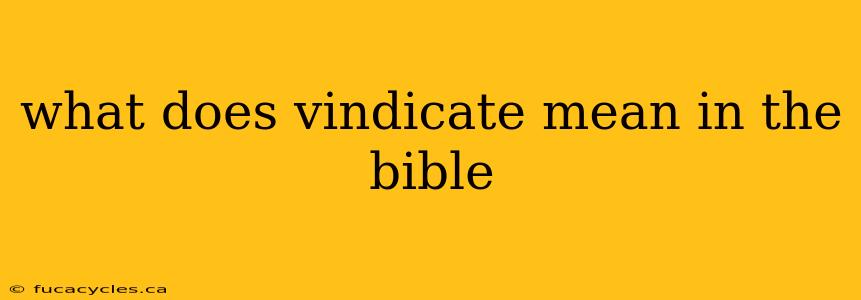 what does vindicate mean in the bible