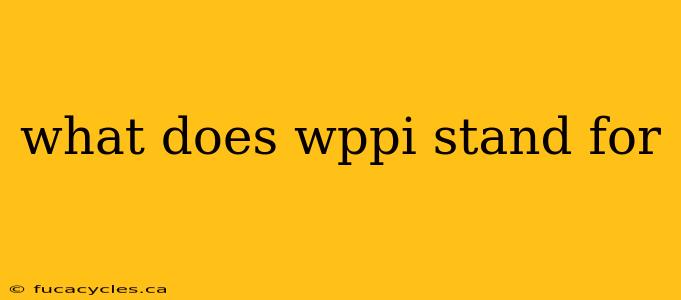 what does wppi stand for