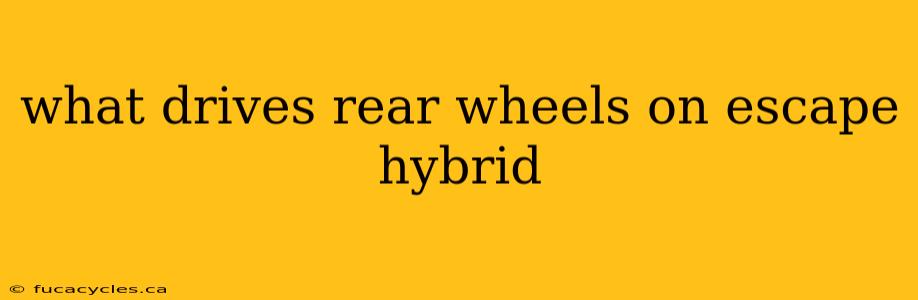 what drives rear wheels on escape hybrid