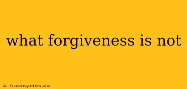 what forgiveness is not