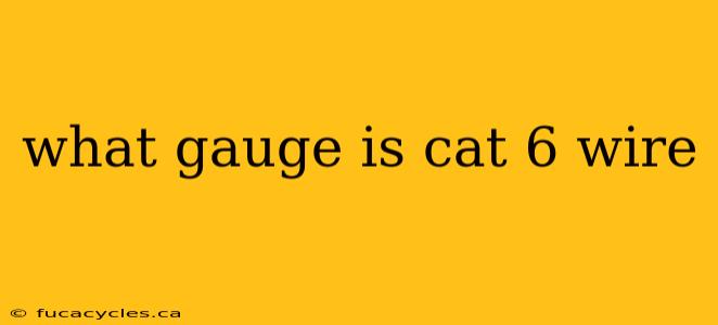 what gauge is cat 6 wire