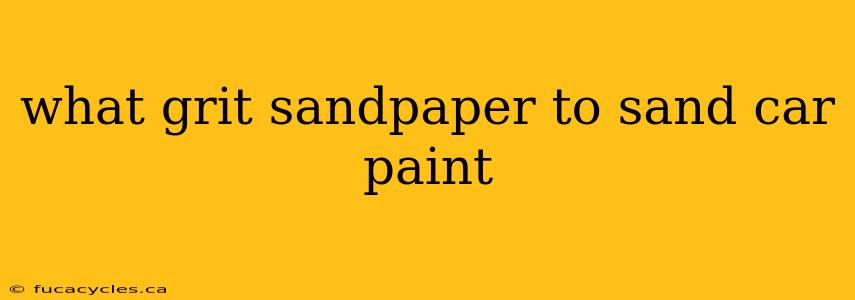 what grit sandpaper to sand car paint