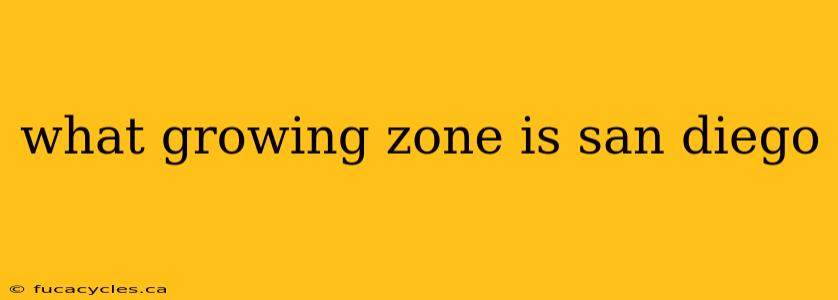 what growing zone is san diego