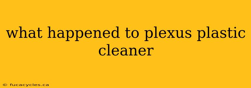 what happened to plexus plastic cleaner