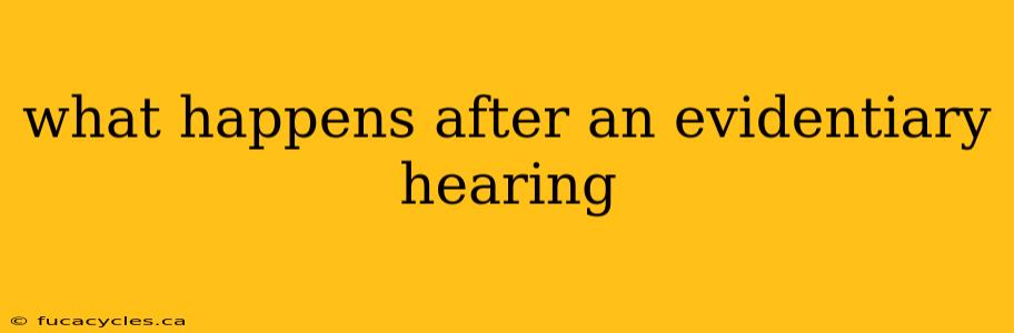 what happens after an evidentiary hearing