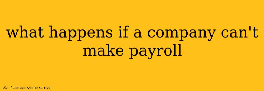 what happens if a company can't make payroll