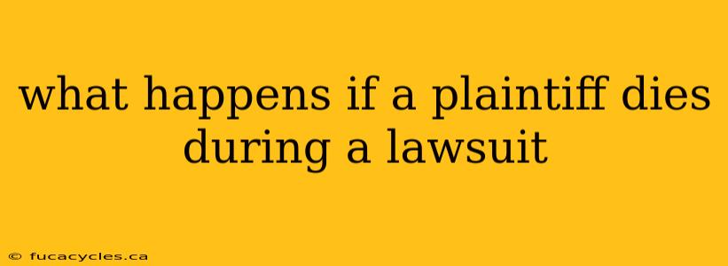 what happens if a plaintiff dies during a lawsuit